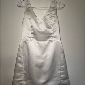 Lulu's White Satin Mini Dress